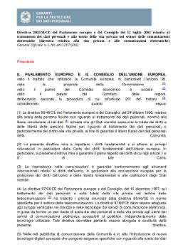 Direttiva CE 2002/58